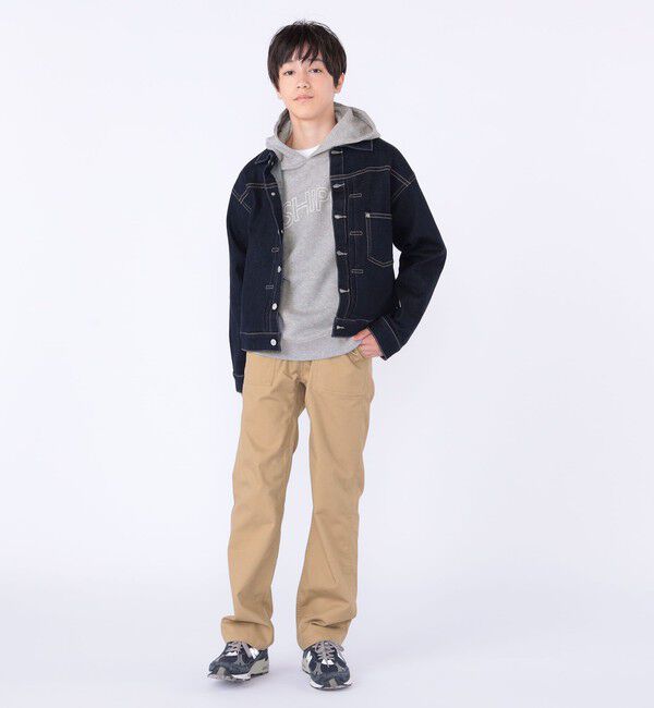 SHIPS KIDS「SHIPS KIDS:140～160m / ヴィンテージ ライク インディゴ デニム ジャケット」|デニムジャケット|
