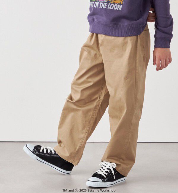 SHIPS any「SHIPS any:〈洗濯機可能〉ツイル ストレッチ ワイド カーブ パンツ <KIDS>」|チノ|