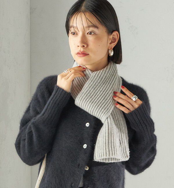 SHIPS for women「細幅 刺繍 ニット マフラー」|マフラー|