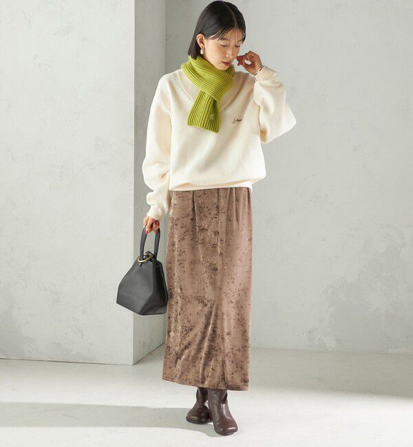 SHIPS for women「細幅 刺繍 ニット マフラー」|マフラー|