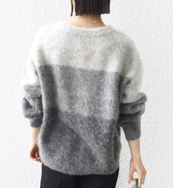 SHIPS for women「【WEB限定】〈手洗い可能〉モヘヤ混 グラデーション ニット プルオーバー」|ニット・セーター|
