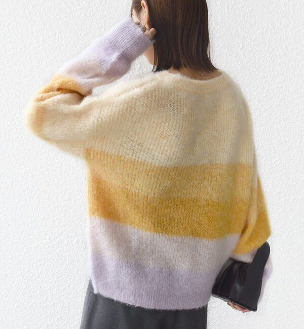 SHIPS for women「【WEB限定】〈手洗い可能〉モヘヤ混 グラデーション ニット プルオーバー」|ニット・セーター|