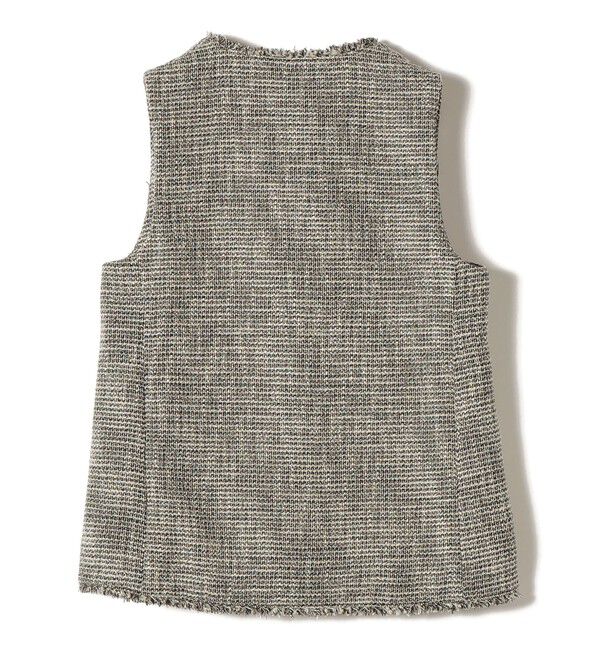 SHIPS for women「トライスピン 杢 ツイード カラーレス ジレ（セレモニー対応可）」|ベスト・ジレ|