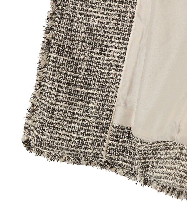 SHIPS for women「トライスピン 杢 ツイード カラーレス ジレ（セレモニー対応可）」|ベスト・ジレ|