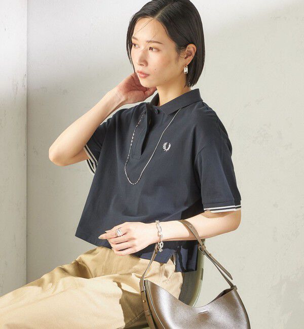 SHIPS for women「《予約》FRED PERRY:G2174SHEER TIPPED POLO」|ポロシャツ|