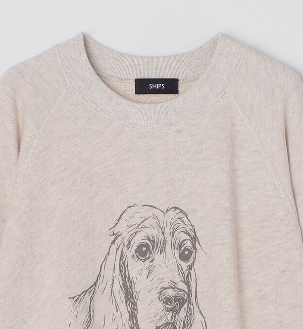 SHIPS「SHIPS: ドッグ プリント スウェット ロングスリーブ」|スウェット・ジャージ|