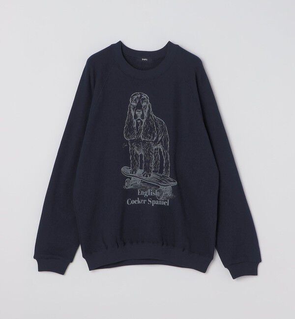 SHIPS「SHIPS: ドッグ プリント スウェット ロングスリーブ」|スウェット・ジャージ|
