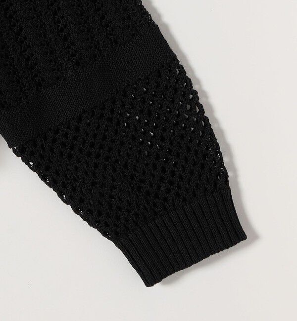 quaranciel「quaranciel:〈手洗い可能〉透かし編み 襟付き ニット カーディガン」|カーディガン|