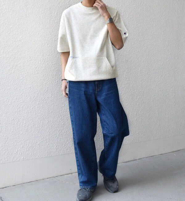 SHIPS any「【SHIPS any別注】Champion: ロゴ 刺繍 スピンドル スウェット Tシャツ 26SS◆」|Tシャツ・カットソー|