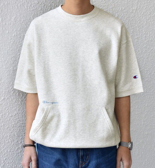 SHIPS any「【SHIPS any別注】Champion: ロゴ 刺繍 スピンドル スウェット Tシャツ 26SS◆」|Tシャツ・カットソー|