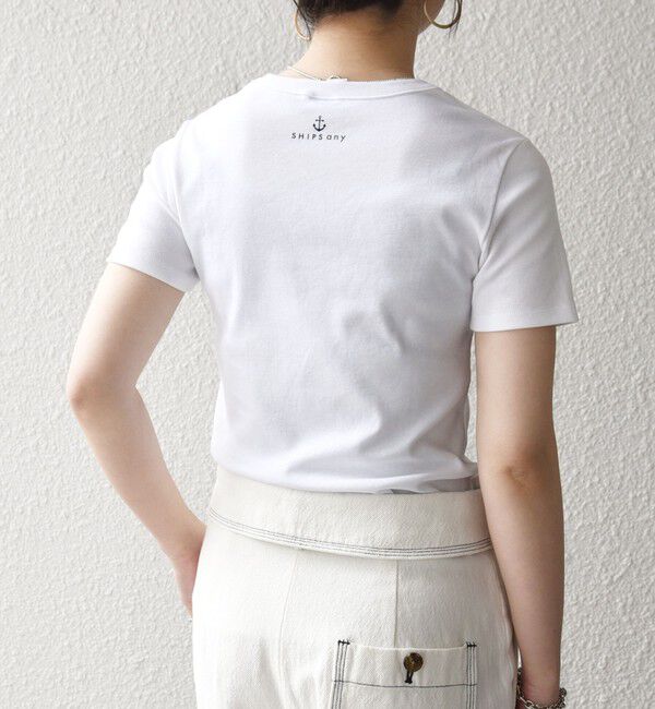 SHIPS any「《予約》【SHIPS any別注】PETIT BATEAU: ロゴ プリント コンパクト TEE 26SS」|Tシャツ・カットソー|