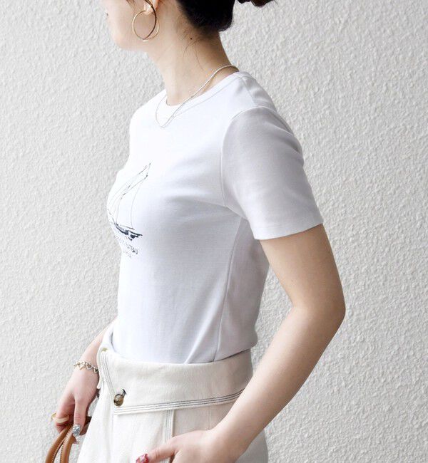 SHIPS any「《予約》【SHIPS any別注】PETIT BATEAU: ロゴ プリント コンパクト TEE 26SS」|Tシャツ・カットソー|