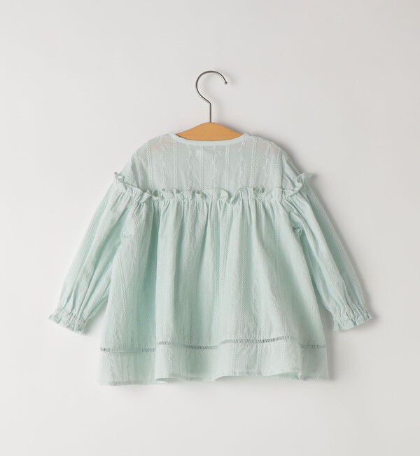 SHIPS KIDS「SHIPS KIDS:80～90cm /  ギャザーフリル 刺繍 ブラウス」|シャツ・ブラウス|