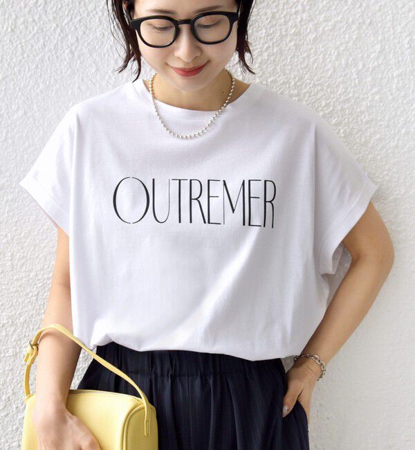 SHIPS for women「《予約》メルティ コットン プリント ロゴ ショート スリーブ Tシャツ」|Tシャツ・カットソー|