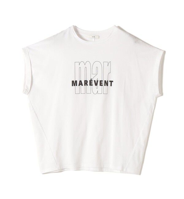 SHIPS for women「《予約》メルティ コットン プリント ロゴ ショート スリーブ Tシャツ」|Tシャツ・カットソー|