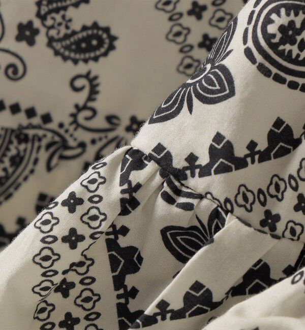 SHIPS any「《予約》SHIPS any:〈洗濯機可能〉バンダナ プリント カシュクール フリル ブラウス」|シャツ・ブラウス|