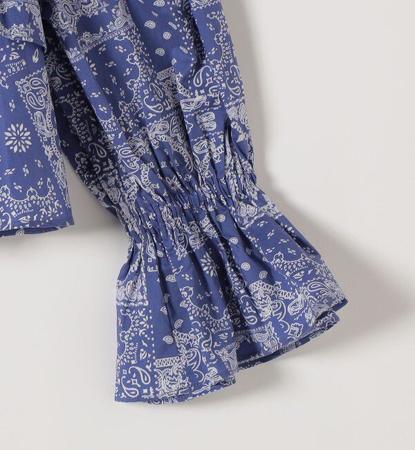 SHIPS any「《予約》SHIPS any:〈洗濯機可能〉バンダナ プリント カシュクール フリル ブラウス」|シャツ・ブラウス|