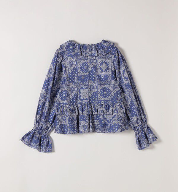 SHIPS any「《予約》SHIPS any:〈洗濯機可能〉バンダナ プリント カシュクール フリル ブラウス」|シャツ・ブラウス|