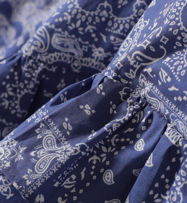 SHIPS any「《予約》SHIPS any:〈洗濯機可能〉バンダナ プリント カシュクール フリル ブラウス」|シャツ・ブラウス|