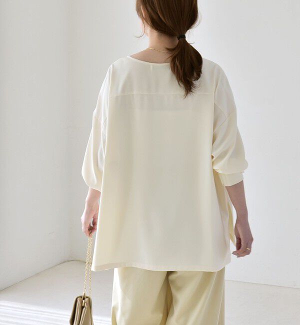 quaranciel「《予約》quaranciel:〈洗濯機可能〉ジョーゼット T ブラウス」|シャツ・ブラウス|