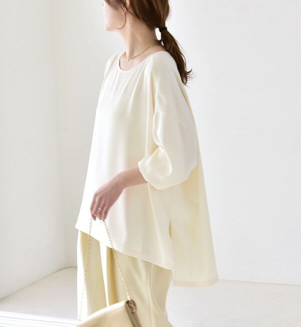 quaranciel「《予約》quaranciel:〈洗濯機可能〉ジョーゼット T ブラウス」|シャツ・ブラウス|