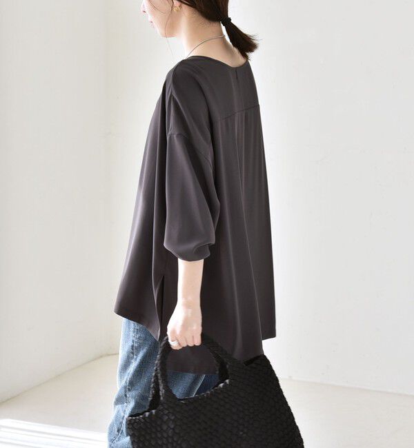 quaranciel「《予約》quaranciel:〈洗濯機可能〉ジョーゼット T ブラウス」|シャツ・ブラウス|