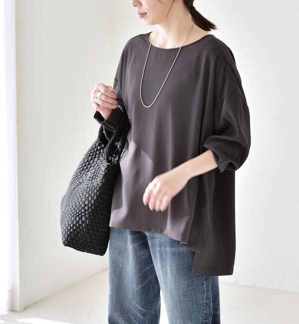 quaranciel「《予約》quaranciel:〈洗濯機可能〉ジョーゼット T ブラウス」|シャツ・ブラウス|