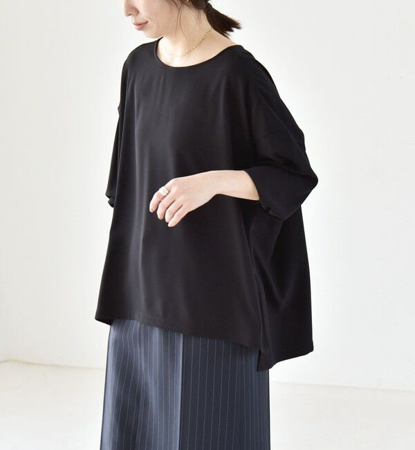 quaranciel「《予約》quaranciel:〈洗濯機可能〉ジョーゼット T ブラウス」|シャツ・ブラウス|