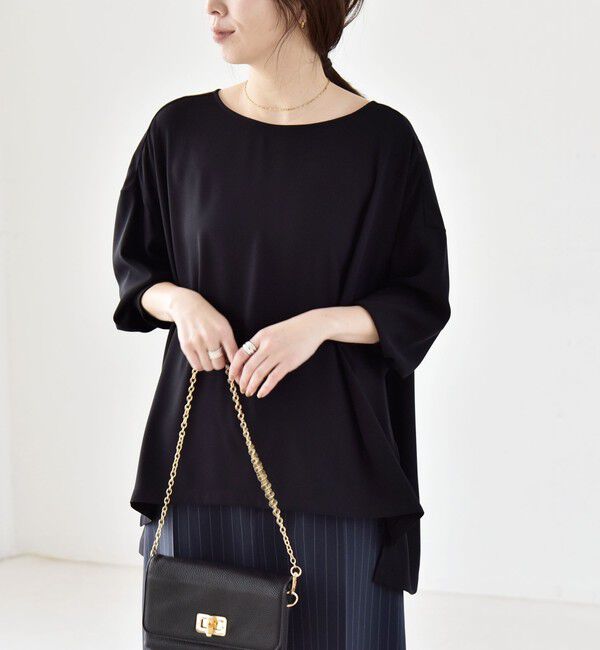 quaranciel「《予約》quaranciel:〈洗濯機可能〉ジョーゼット T ブラウス」|シャツ・ブラウス|