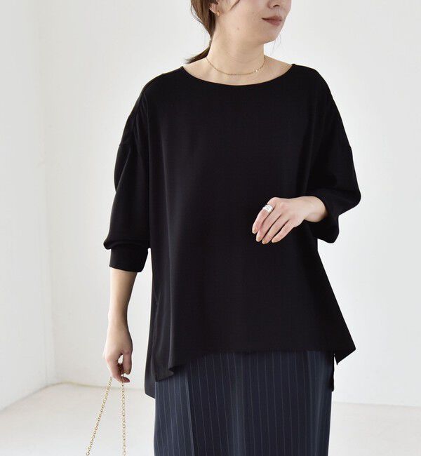 quaranciel「《予約》quaranciel:〈洗濯機可能〉ジョーゼット T ブラウス」|シャツ・ブラウス|