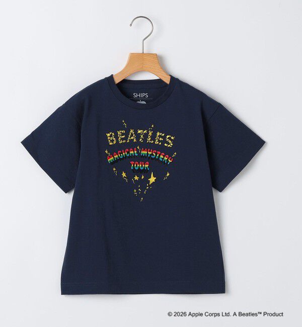 SHIPS KIDS「SHIPS KIDS:140～160cm /【THE BEATLES（ザ・ビートルズ）】半袖 Tシャツ」|Tシャツ・カットソー|ネイビー