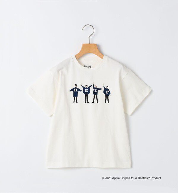 SHIPS KIDS「SHIPS KIDS:80～90cm /【THE BEATLES（ザ・ビートルズ）】半袖 Tシャツ」|Tシャツ・カットソー|オフホワイト