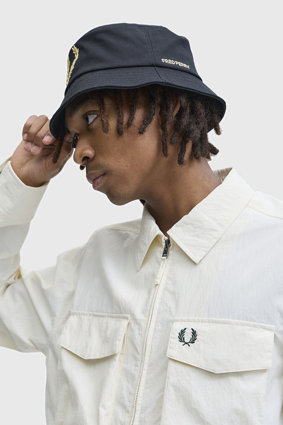 FRED PERRY 「Bold Branding Canvas Bucket Hat」|ハット|