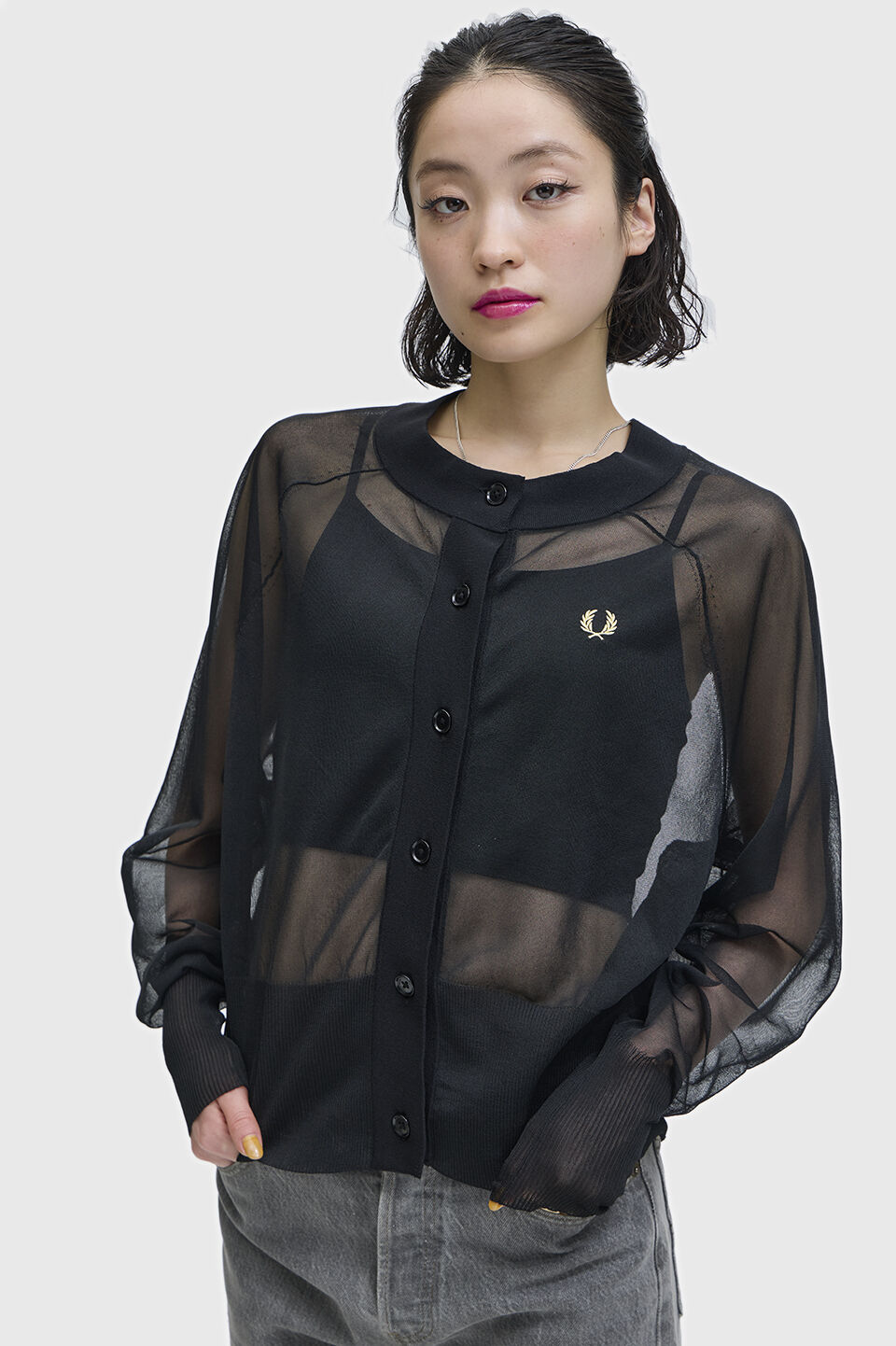 FRED PERRY 「Sheer Cardigan」|カーディガン|