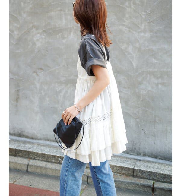 OUTDOOR PRODUCTS Usual Things「≪予約 追加≫コットンレーストリムキャミソール」|キャミソール|