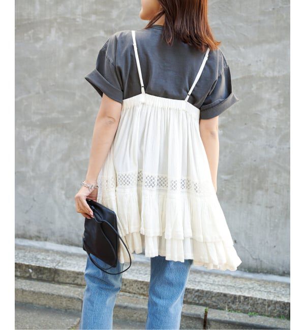 OUTDOOR PRODUCTS Usual Things「≪予約 追加≫コットンレーストリムキャミソール」|キャミソール|