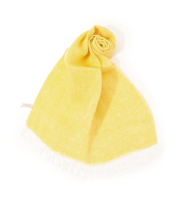 TOMORROWLAND GOODS「ARIANNA ARCHIVIO リネン ソリッドストール」|ストール|23 イエロー
