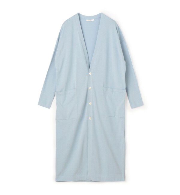 GALERIE VIE「プレーンコットン Vネックロングカーディガン」|カーディガン|63 ライトブルー