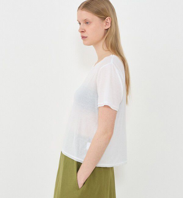 GALERIE VIE「ガーゼフライスジャージー ラウンドネックTシャツ」|Tシャツ・カットソー|