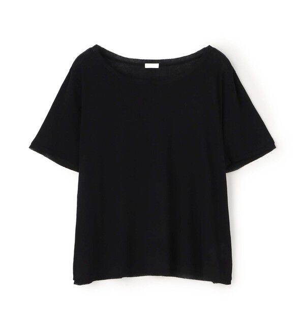 GALERIE VIE「ガーゼフライスジャージー ラウンドネックTシャツ」|Tシャツ・カットソー|19 ブラック