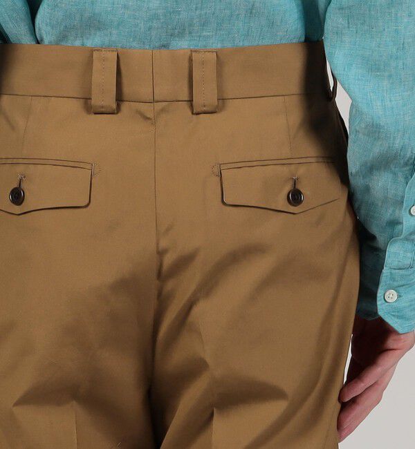 TOMORROWLAND MENS「コットンポプリン 1プリーツスラックス」|スラックス|