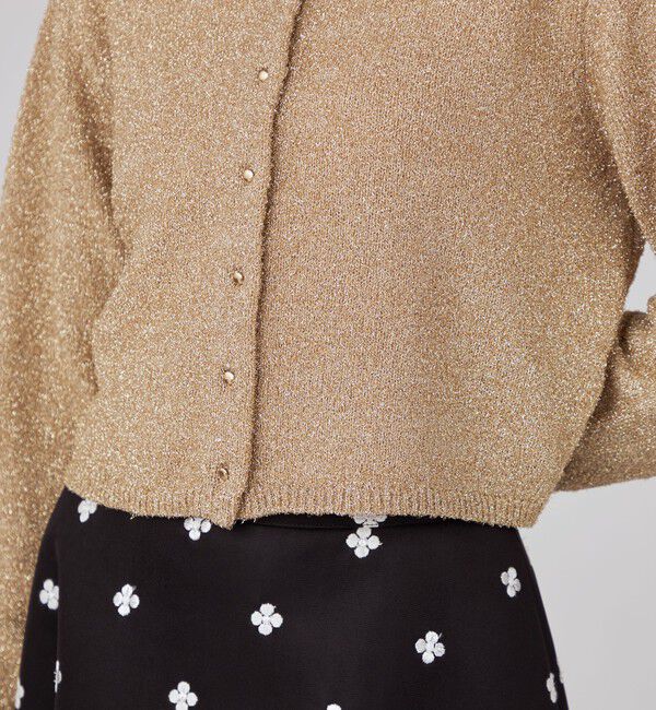 Ballsey「シャイニーメタル クルーネックカーディガン」|ニット・セーター|