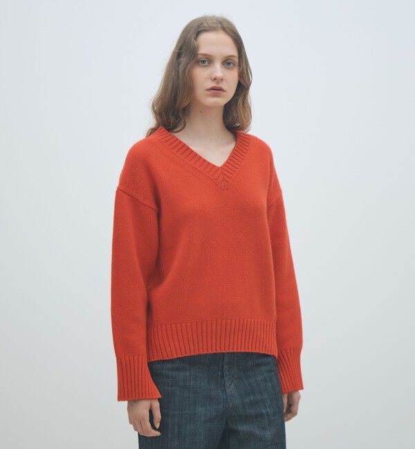 MACPHEE「ラムカシミヤ Vネックプルオーバー」|ニット・セーター|