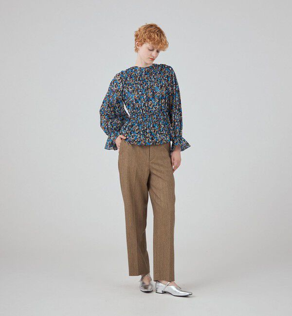 SOULEIADO「コットンプリント シャーリングブラウス」|シャツ・ブラウス|