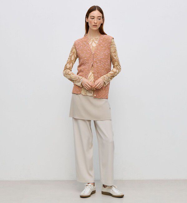 BACCA「コットンメランジェ Vネックベスト」|ニット・セーター|