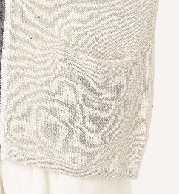 GALERIE VIE「リネンコットンスパンコール Vネックカーディガン」|カーディガン|