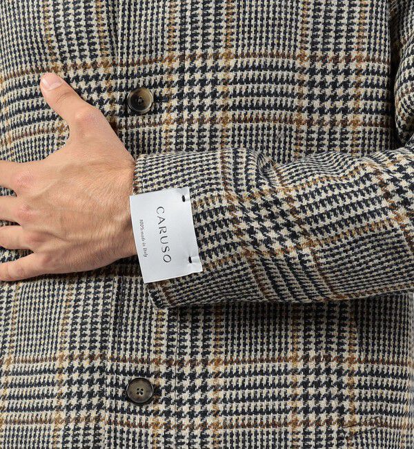 TOMORROWLAND BUYING WEAR「【別注】CARUSO ウールグレンチェック ショートブルゾン」|ブルゾン・スタジャン|