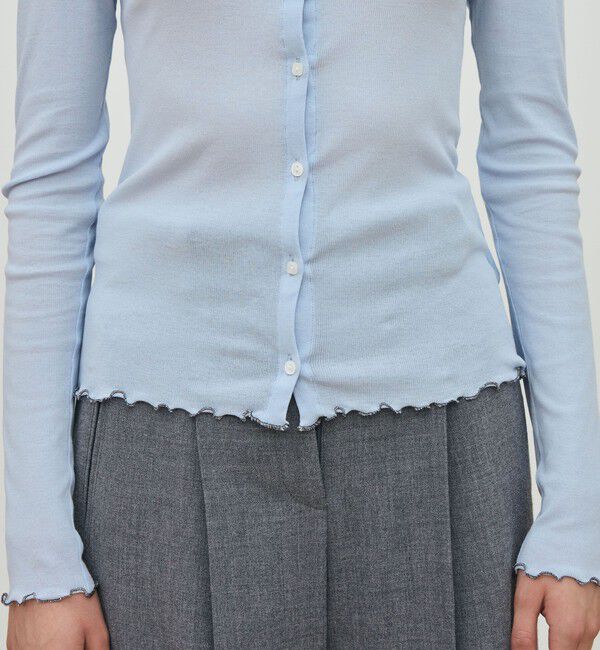 DES PRES「コットンジャージー ビルドネックカーディガン」|カーディガン|