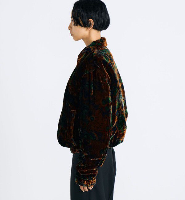 Edition「ベルベットプリント ジップブルゾン」|ブルゾン・スタジャン|