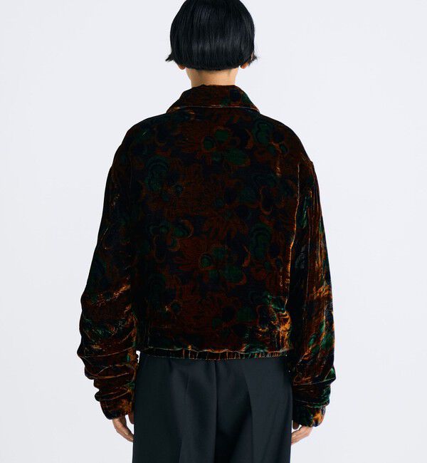 Edition「ベルベットプリント ジップブルゾン」|ブルゾン・スタジャン|